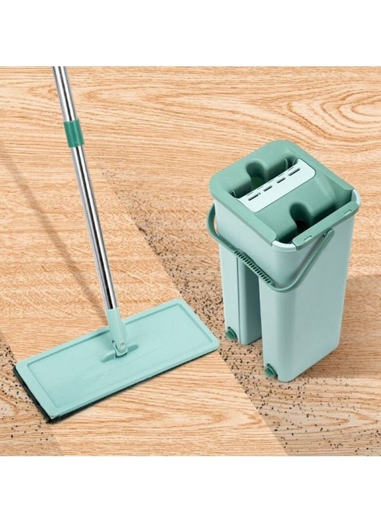 Scratch Flat Mop and 2 in 1 Bucket,Cleaning Mop Set Cleaning Mop,Floor Mop Mop Cleaning System Cleaner  - Image 1
