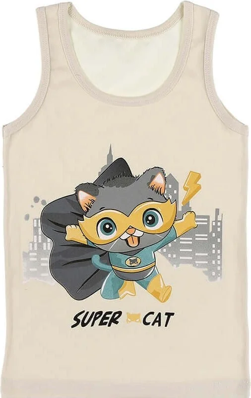 دونيلا 5-pack Super Cat Printed Boy Undershirt - 7771UC