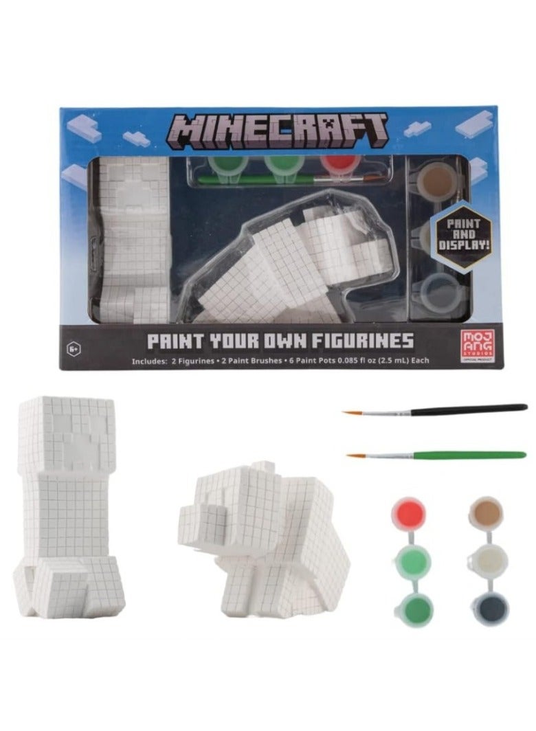 عام دمية بلستير من لعبة ماين كرافت، دمية ملونة، تمثال فني. مجموعة الحرف اليدوية هذه يمكن استخدامها كزخرفة جميلة للطاولة. - Image 1