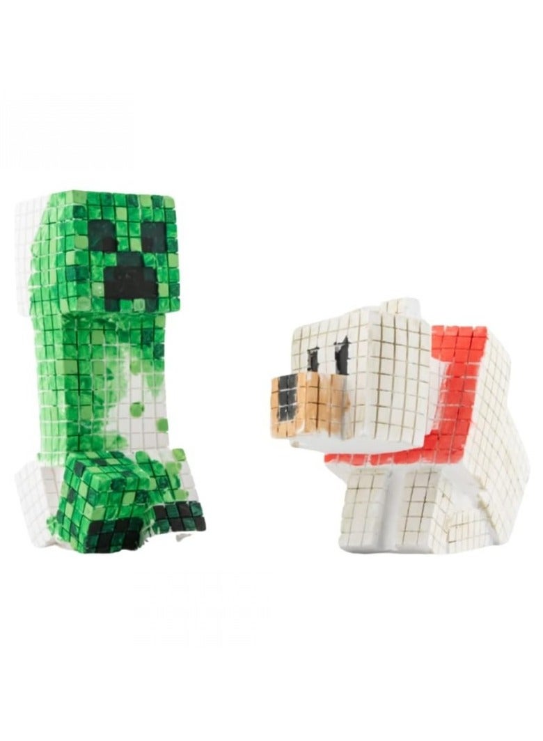 عام دمية بلستير من لعبة ماين كرافت، دمية ملونة، تمثال فني. مجموعة الحرف اليدوية هذه يمكن استخدامها كزخرفة جميلة للطاولة. - Image 3