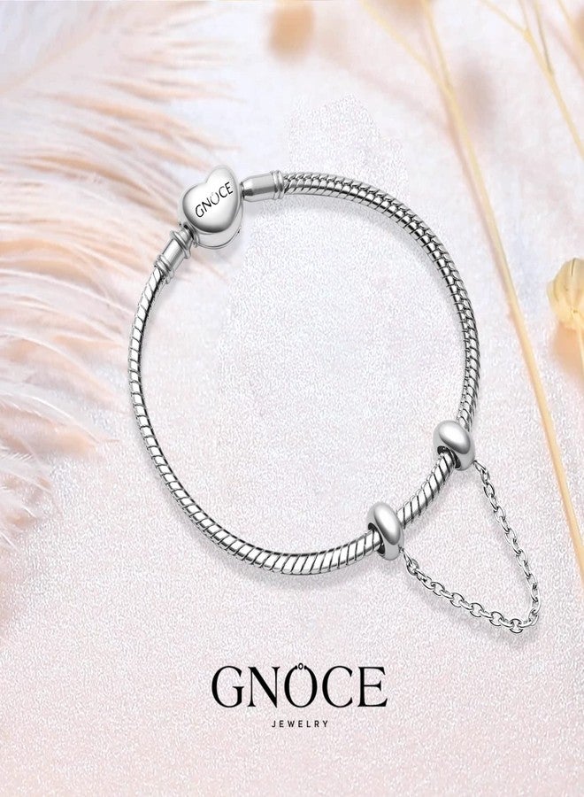 جنوس سلسلة أمان من الفولاذ المقاوم للصدأ من GNOCE، سلسلة ثعبان، خرزات، هدية مثالية لأساور الخرز، هدية رائعة للنساء والزوجات - Image 4