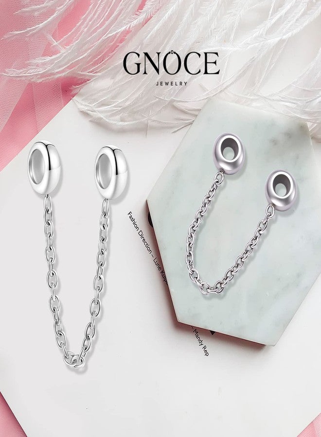 جنوس سلسلة أمان من الفولاذ المقاوم للصدأ من GNOCE، سلسلة ثعبان، خرزات، هدية مثالية لأساور الخرز، هدية رائعة للنساء والزوجات - Image 3