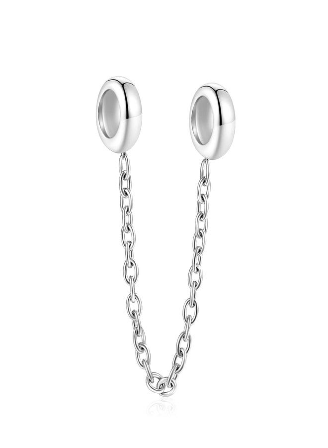 جنوس سلسلة أمان من الفولاذ المقاوم للصدأ من GNOCE، سلسلة ثعبان، خرزات، هدية مثالية لأساور الخرز، هدية رائعة للنساء والزوجات - Image 1