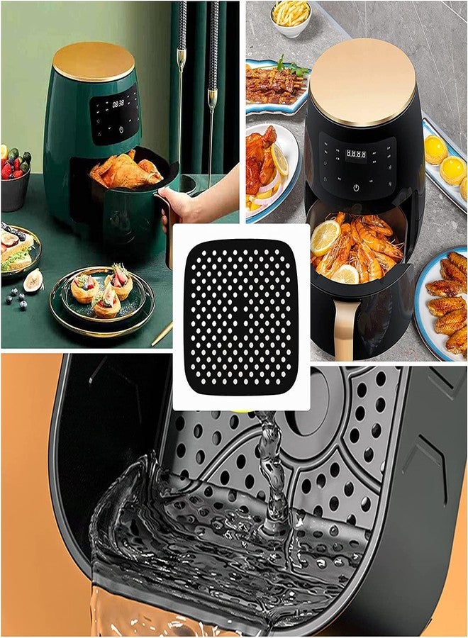 MYTHOS Air Fryer Silicone Liners, Round & Square Oven Liners for Bottom of Oven, Eco-Friendly Non-Stick Reusable Silicone Baking Mat, Essential Air Fryer Accessories, Easy to Clean (Square, 8.5 Inch) - Image 5