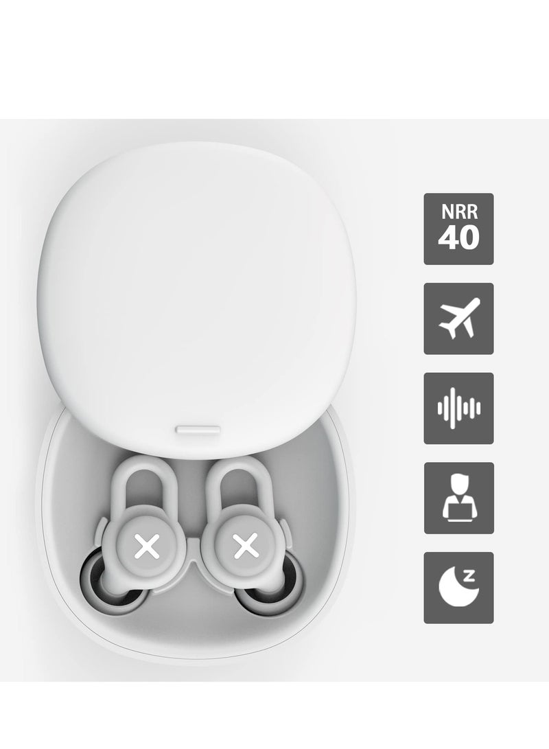 SOLARAE Sleep Noise Reduction Earplug Set, Reusable Noise Resistant Sleep Silicone Earplugs, Quiet and Noise Resistant Hearing Protection for Learning Concerts, Motorcycles, Work, And Noise Sensitivity (Gray) - Image 4