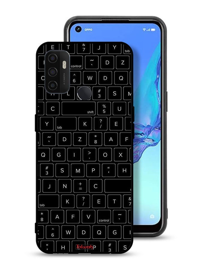 Tolwak Oppo A33 (2020) Protective Case Cover Random Keyboard Keys Pattern - Image 1
