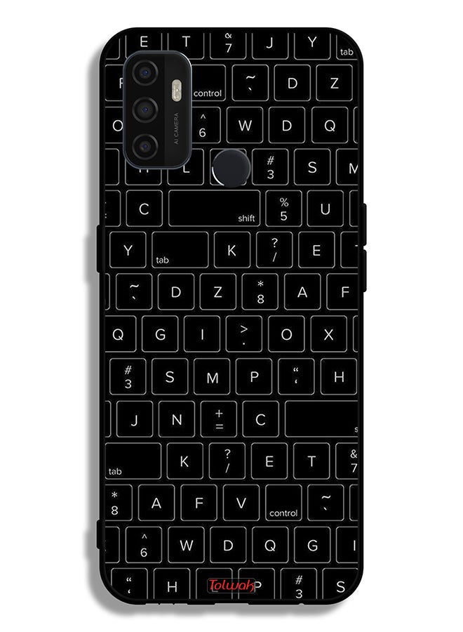 Tolwak Oppo A33 (2020) Protective Case Cover Random Keyboard Keys Pattern - Image 2