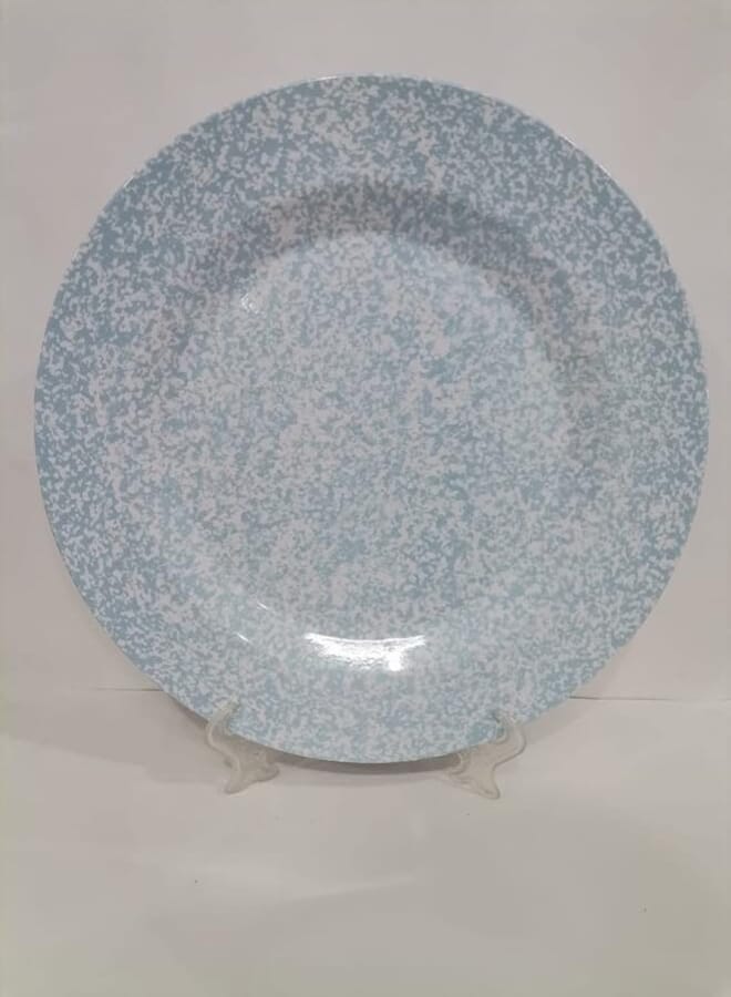 Pure. 136087 melamine granite large round pie plate for dessert for home and restaurant - baby blue