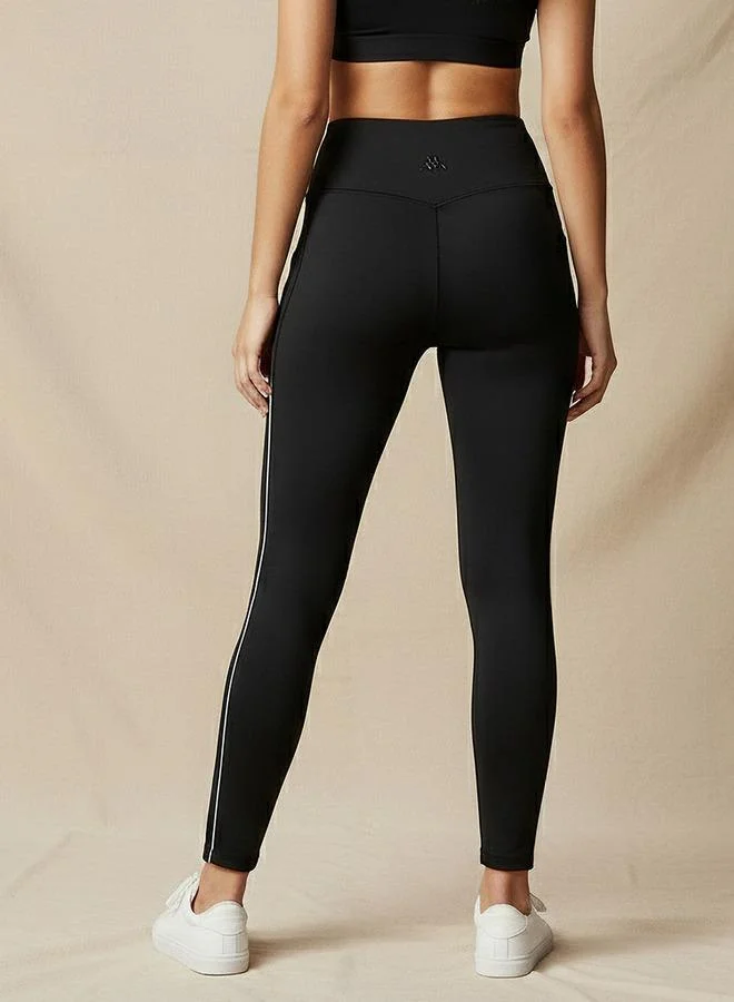Kappa BLACK Kappa Women Cell Phone Pocket and 2 Way Stretch Leggings for Women | Best Price UAE