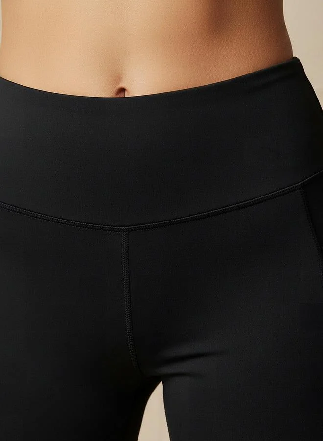 Kappa BLACK Kappa Women Cell Phone Pocket and 2 Way Stretch Leggings for Women | Best Price UAE