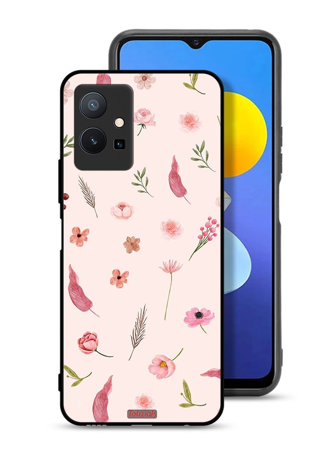 Tolwak Vivo T1 5G Protective Case Cover Leaves And Roses Pattern - Image 1
