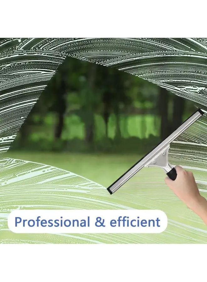 2pcs Professional Window Cleaning Kit with Silicon Squeegee Microfiber Scrubber - Image 5