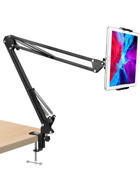 Unlimited Metal Desktop Foldable Clip Tablet Holder Stand 360 Degree Rotating Tablet Stand