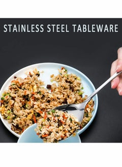 KASTWAVE 6 Pieces Kids Silverware Stainless Steel Children's Safe Flatware Little Bear Child Spoon and Fork Set Toddler Utensils Metal Cutlery Set,3 x Safe Forks,3 x Children Tablespoons  - Image 5