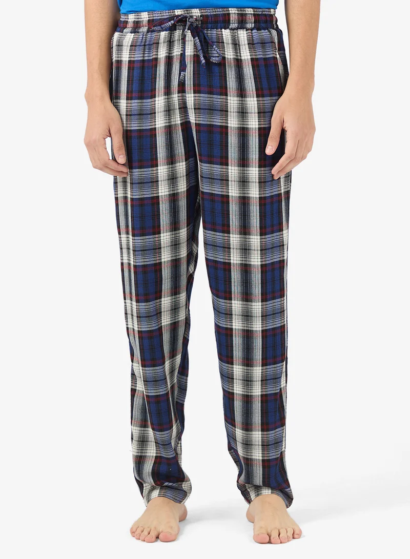 Seventy Five  Essential Short Sleeve T-Shirt And Checked Pyjamas Set for Men | Best Price UAE