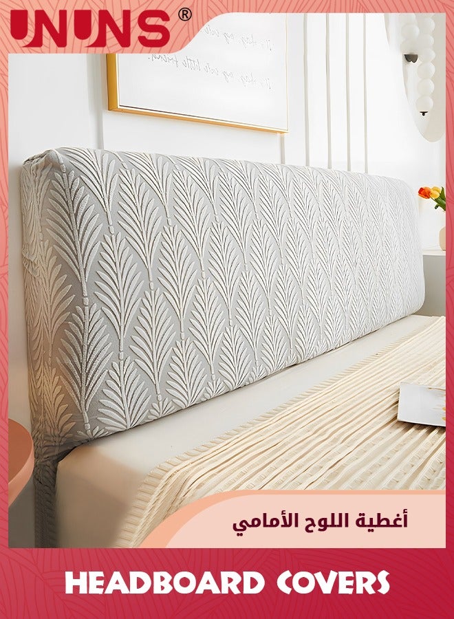 UNUNS Fabric Headboard Covers Slipcover,Stretch Bed Headboard,Bed Head Cover Slipcover Backrest Cover Headboards Beds Cover Protective Universal Dustproof Modern,150CM - Image 1