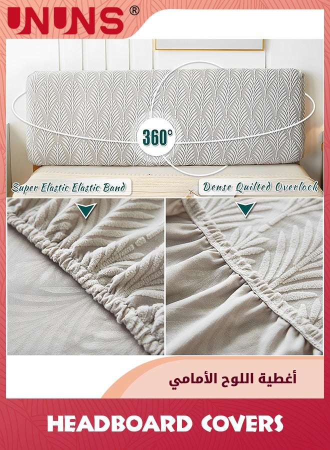 UNUNS Fabric Headboard Covers Slipcover,Stretch Bed Headboard,Bed Head Cover Slipcover Backrest Cover Headboards Beds Cover Protective Universal Dustproof Modern,150CM - Image 4
