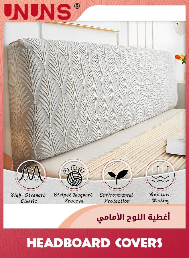 UNUNS Fabric Headboard Covers Slipcover,Stretch Bed Headboard,Bed Head Cover Slipcover Backrest Cover Headboards Beds Cover Protective Universal Dustproof Modern,150CM - Image 2