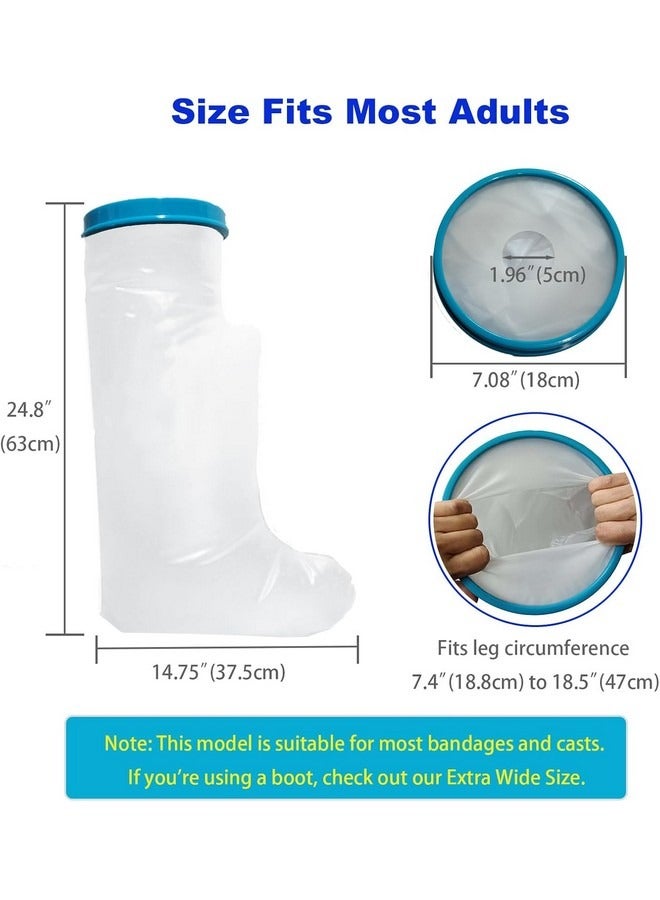 Beauenty 100% Waterproof Leg Cast Cover for Showering, Reusable Adult Short Leg Cast Protector, Cast Covers for Shower Leg, Cast Bag for Shower, Cast Cover for Showering Foot - Image 4