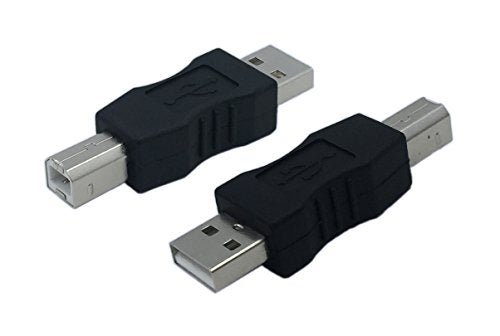 CERRXIAN USB Type A Male to USB Type B Male Connector Converter Adapter (2Pack) - Image 1