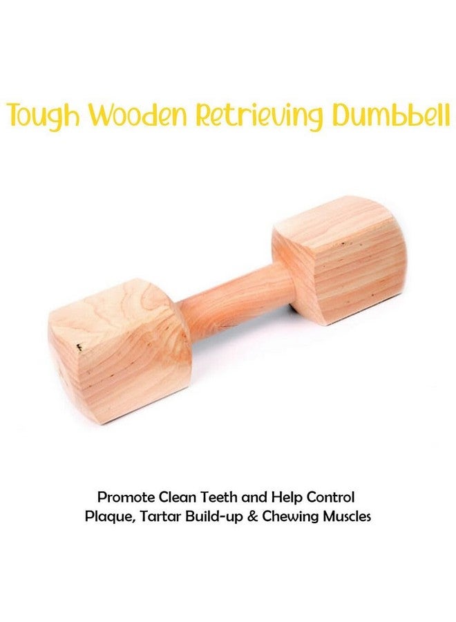 Wooden Dumbbell Chew Toy, 100% Natural Wood Training Toy For Dogs And Puppies - Keeps Teeth And Gums Healthy Oral Care - Image 3