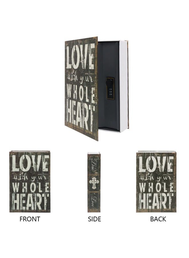 PACOLO Secure Book Safe with Combination Lock, Storage Box for Valuables, 9.5"×6"×2.2" (Love,Combination) - Image 2