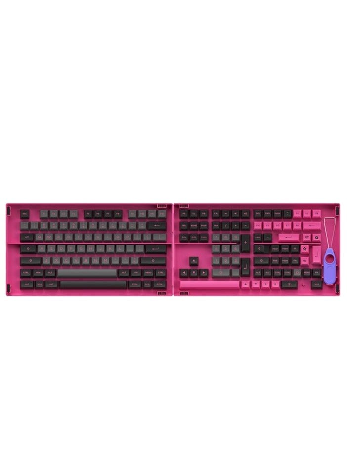 Akko Black&Rose 197-Key ASA Profile PBT Double-Shot Keycap Set for Mechanical Keyboards with Mac and ISO Enter Keys with Collection Box