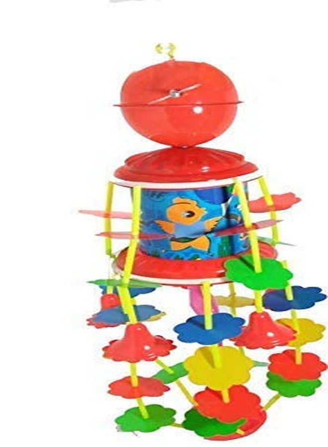 URM Blossom Musical Rotating Go Round Toy (Jhoomer) with Soothing Sound for Kids Plastic - Image 3