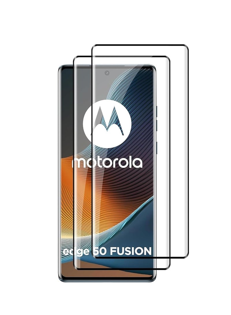 2Pcs Motorola Edge 50 Fusion 5G Screen Protector,9H Hardness High Definition Full Covered Clear Scratch Resistant Bubble Free Anti-Fingerprints - Image 1