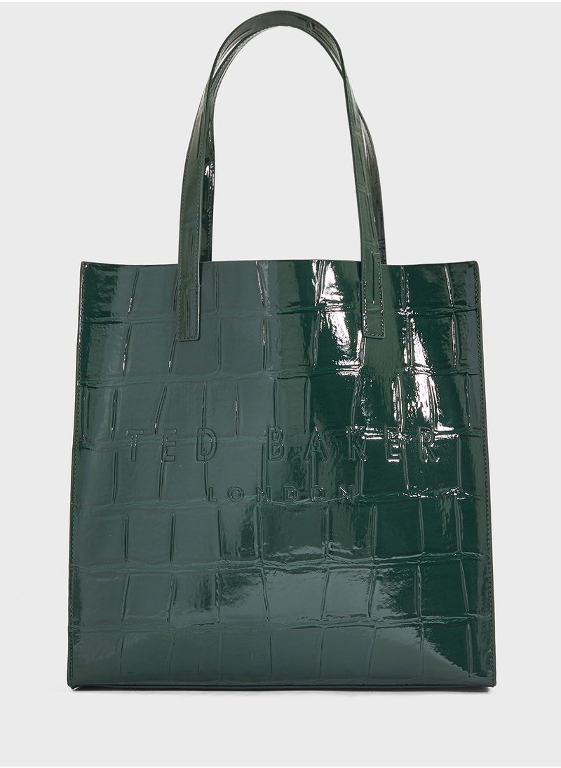 Ted Baker - Croccon Croc Effect Large Icon Bag - Image 1