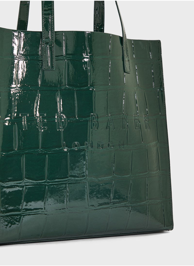 Ted Baker - Croccon Croc Effect Large Icon Bag - Image 1