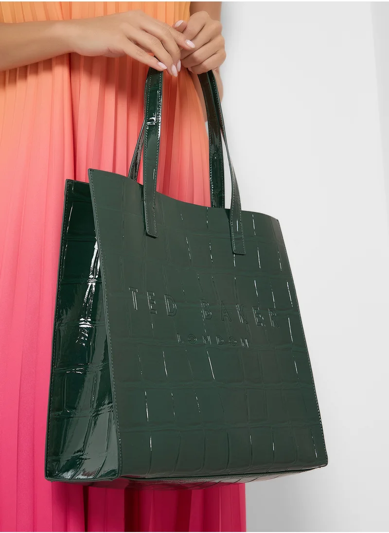 Ted Baker Croccon Croc Effect Large Icon Bag