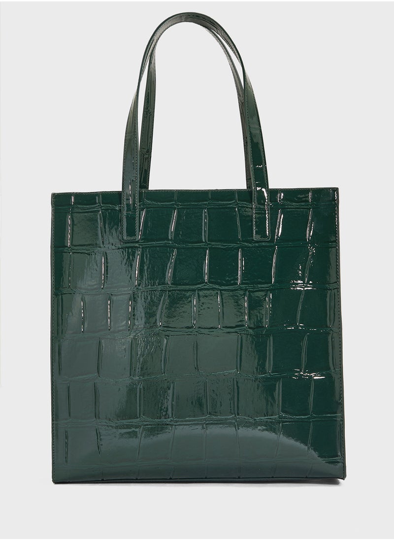 Ted Baker - Croccon Croc Effect Large Icon Bag - Image 1
