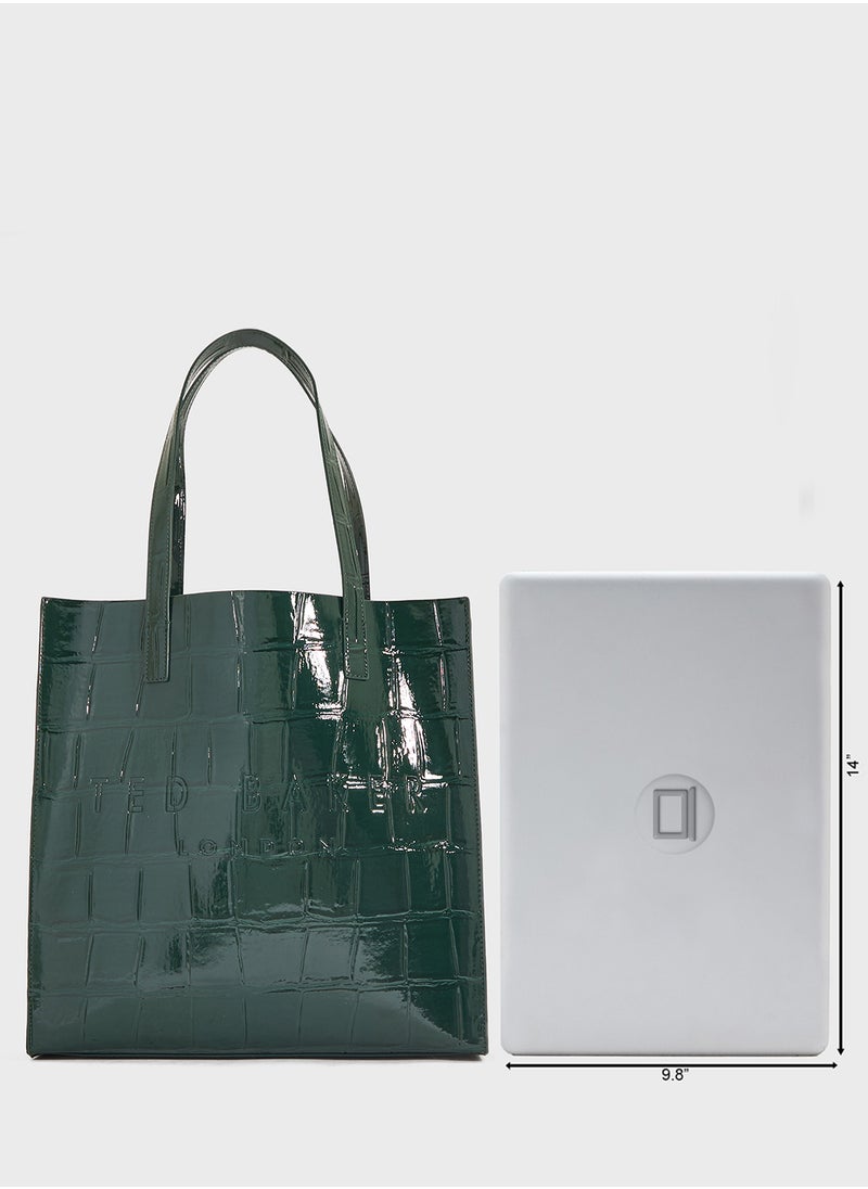 Ted Baker - Croccon Croc Effect Large Icon Bag - Image 1