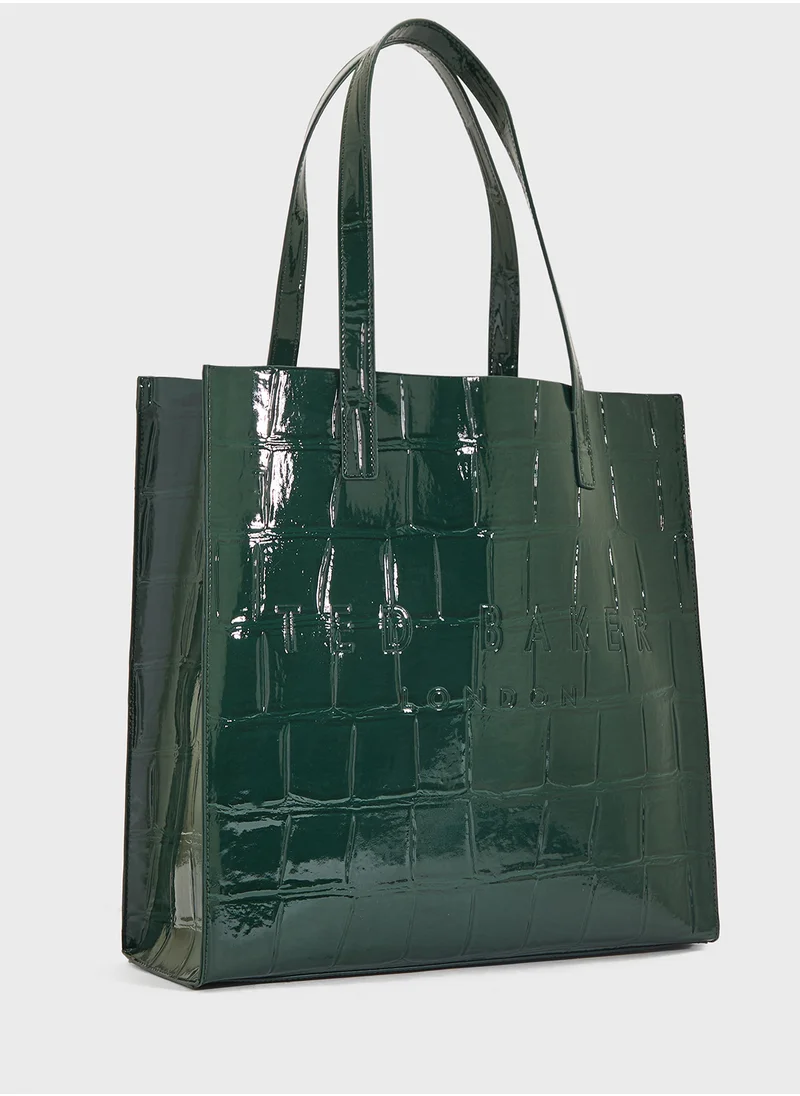 Ted Baker Croccon Croc Effect Large Icon Bag