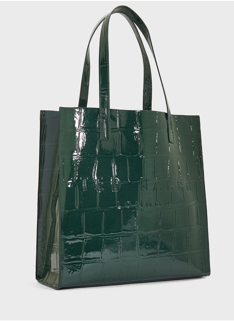 Ted Baker - Croccon Croc Effect Large Icon Bag - Image 1