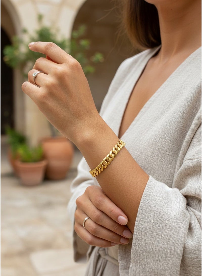 XY Premium gold-plated chain bracelet – featuring an elegant and minimalist design, made with hypoallergenic materials, it's the perfect gift for women. - Image 2