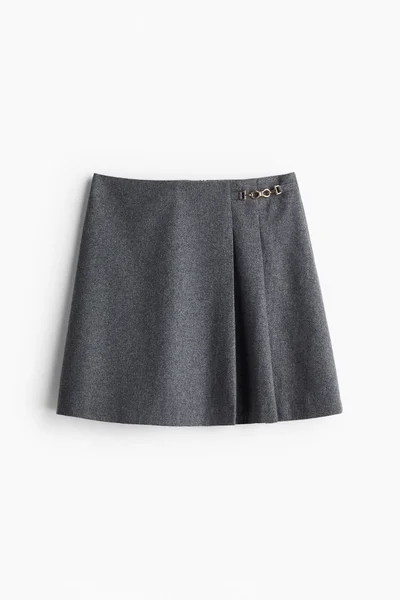 H&M Metal-Detail Mini Skirt