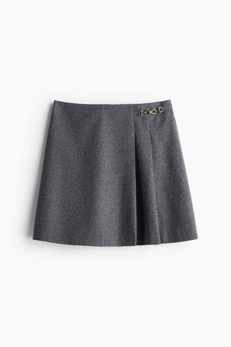 H&M Metal-Detail Mini Skirt