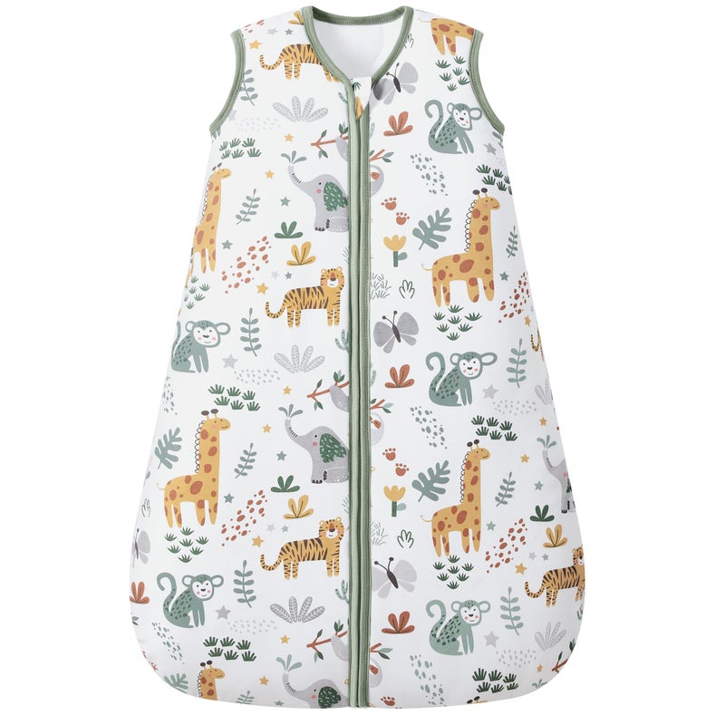 FIEMOL Baby Sleep Sack 12-18 Months, 2.5 TOG Cotton Winter Baby Wearable Blanket with 2-Way Zipper, Warm Soft Sleeping Bag for Toddler Boy Girl, Large Giraffe - Image 1
