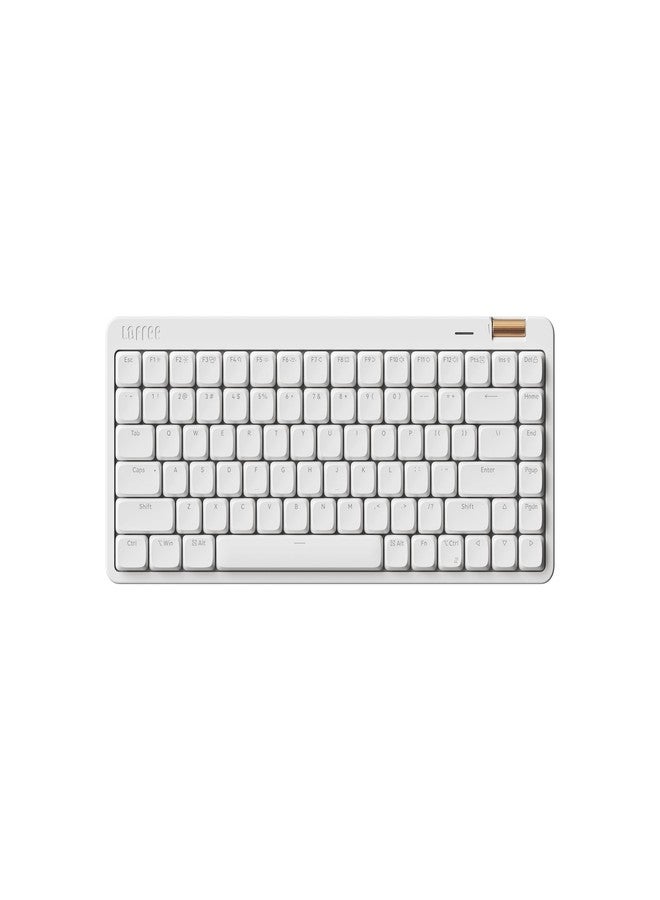 Lofree Flow Lite84 Keys Low Profile Mechanical Keyboard, Swappable Rechargeable Wireless Keyboard with 2.4G Receiver, Bluetooth and Wired Connection for Windows,Mac/Linear Switches(Off-White)US-Layout - Image 1