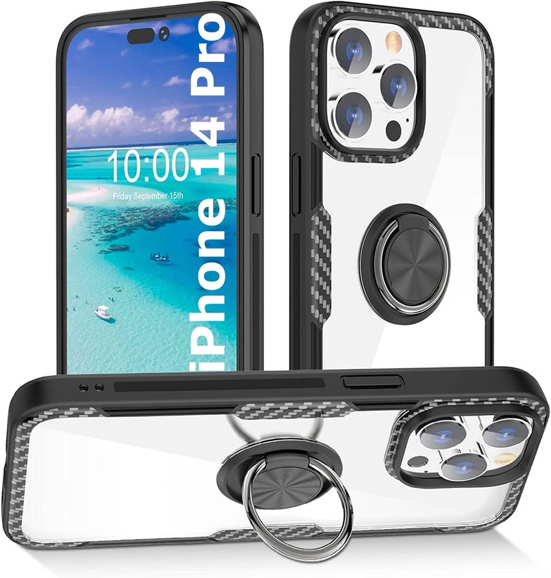 REALCASE Designed for iPhone 14 Pro Back Cover Case | Stylish Frameless Matte Hard Skin | Soft TPU Shock Proof Bumper Back Cover Case for iPhone 14 Pro (Black) - Image 1