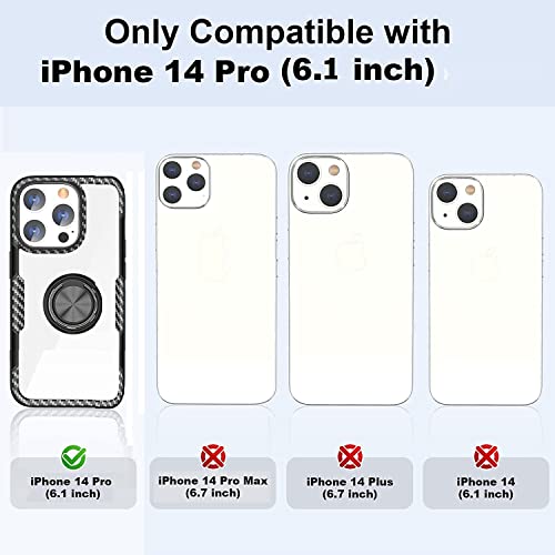 REALCASE Designed for iPhone 14 Pro Back Cover Case | Stylish Frameless Matte Hard Skin | Soft TPU Shock Proof Bumper Back Cover Case for iPhone 14 Pro (Black) - Image 2