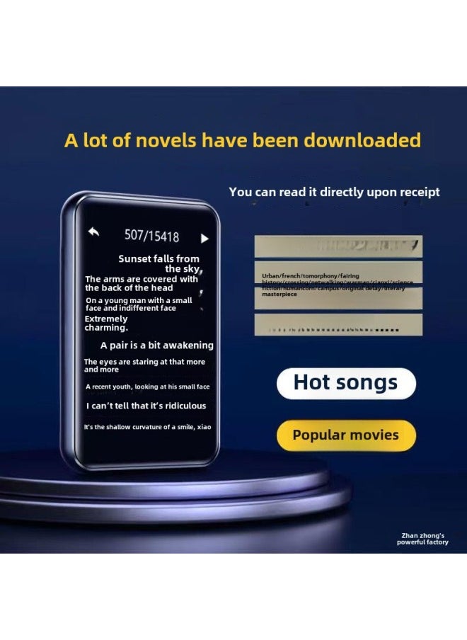 Generic - Novel Walkman Mp5 Reader MP4 Reading Senior High School Mp6p7 Portable E-Book Students Bluetooth MP3-Body Color:Upgraded Smart Model 3.0inch Touch Screen Version [bluetooth 6.0/long Battery Life Model]-Memory Capacity:128g [more Than 9,000 Types Of Novels + Songs + Movies Have Been Placed] - Official Standard - Image 1