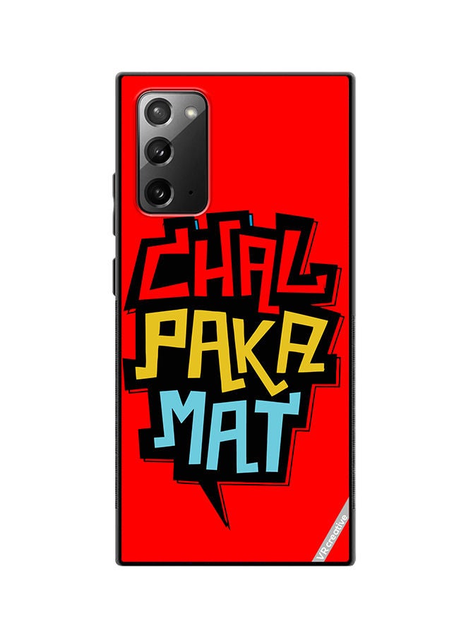 VR CREATIVE Protective Case Cover For Samsung Galaxy Note20 5G Chal Paka Mat Hindi Quots Design Multicolour - Image 1