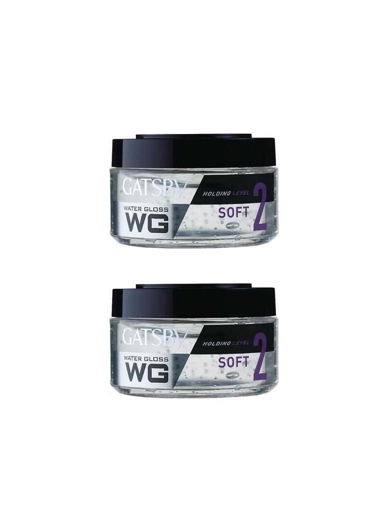 GATSBY Gatsby Japan Water Gloss Soft 150gm each Pack of 2 Hair Gel for Men  - Image 1