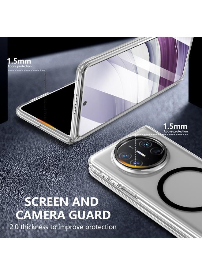 اس-توب جراب لهاتف Huawei Mate X3 lce قابل للطي من سلسلة MagSafe جراب شفاف مدمج لهاتف الكمبيوتر الشخصي - Image 4