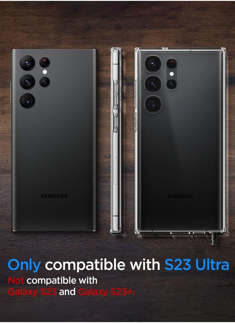 Spigen - غطاء حماية الترا هايبرد لهاتف سامسونج جالاكسي S23 - شفاف كريستالي - Image 1