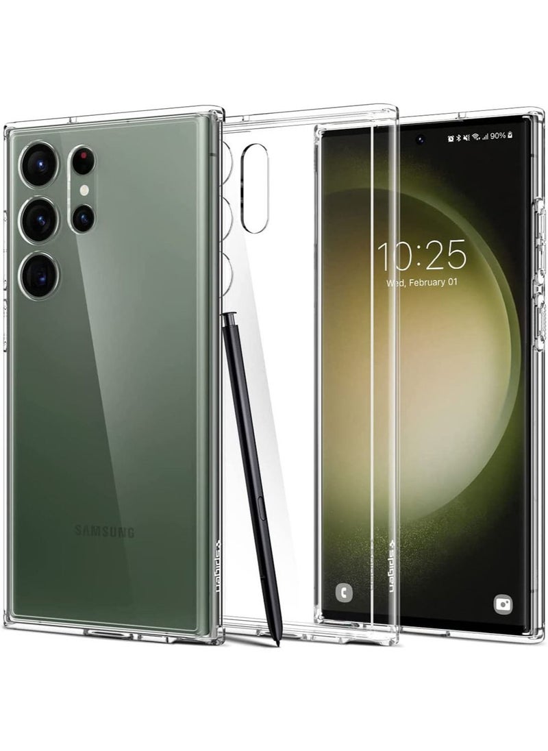 Spigen - غطاء حماية الترا هايبرد لهاتف سامسونج جالاكسي S23 - شفاف كريستالي - Image 1