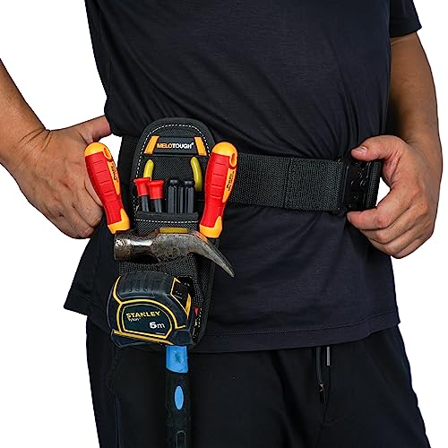 MELOTOUGH Small Tool Pouch with Belt Clip,Small Tool Holder Pouch, Min Work Organizer Tool Holster and Knife Holder with Hammer Holder - Image 4